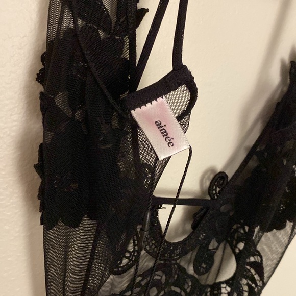 Aimee Sheer Strappy Hi Low Maxi Slip - Picture 6 of 11